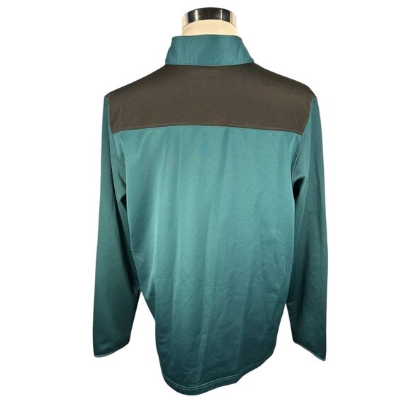 Philadelphia Eagles Jacket Men XL Green Long Sleeve 1/4 Zip Pullover Top NFL - Picture 4 of 9
